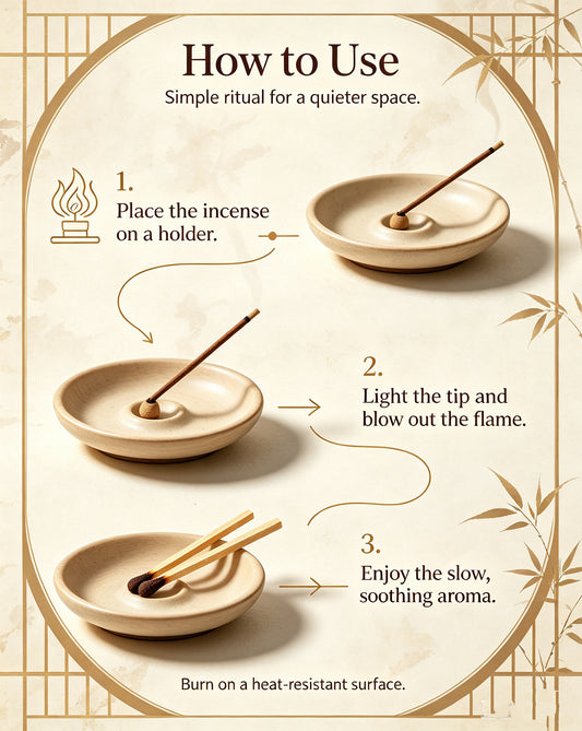 Sandalwood Agarwood Incense Sticks, Healing Fragrance to Relieve Stress & Improve Sleep
